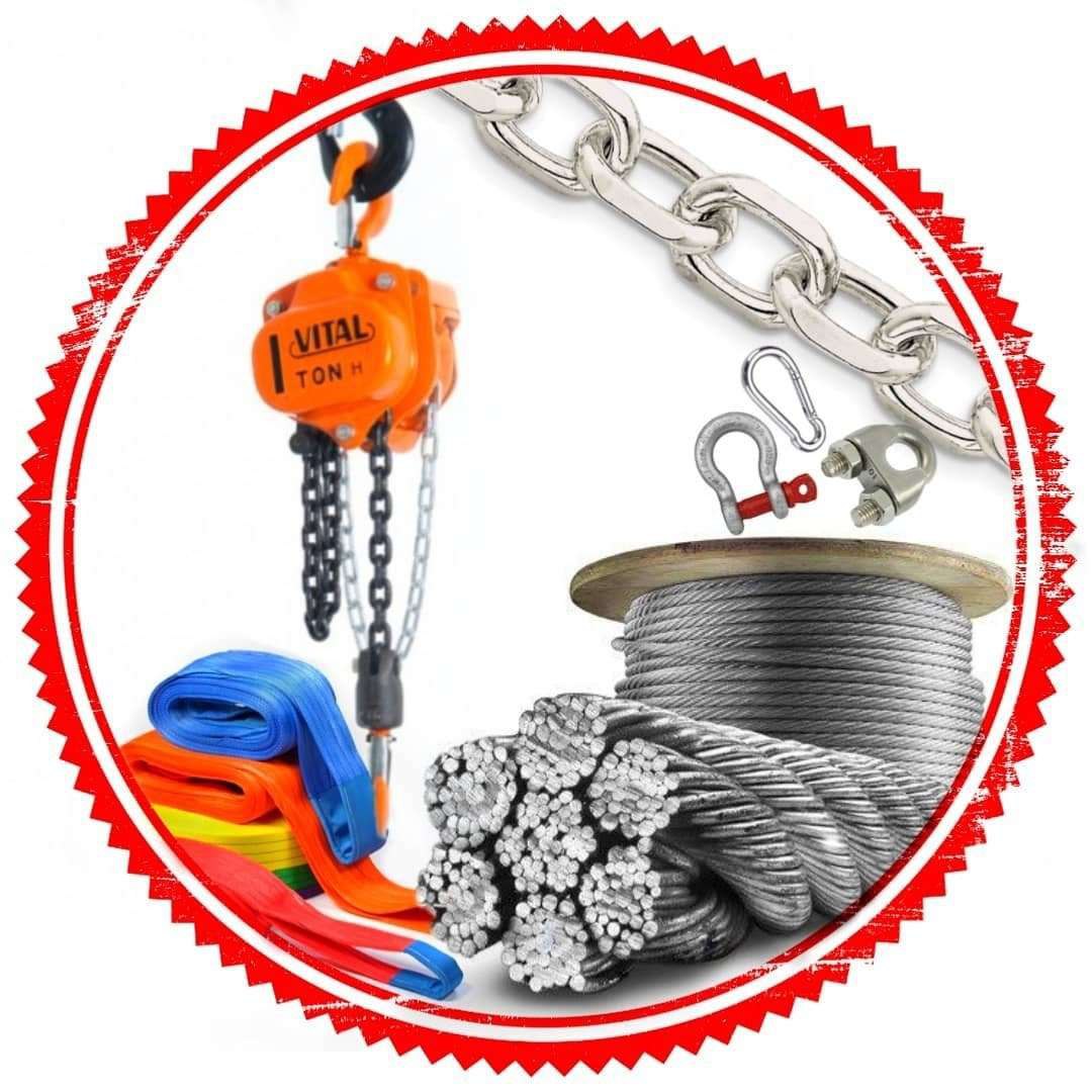 خرید و فروش کلیه ابزار آلات صنعتی و لوازم بارگیری، جرثقيل، سيم بکسل، زنجیر، تسمه حمل بار در و...