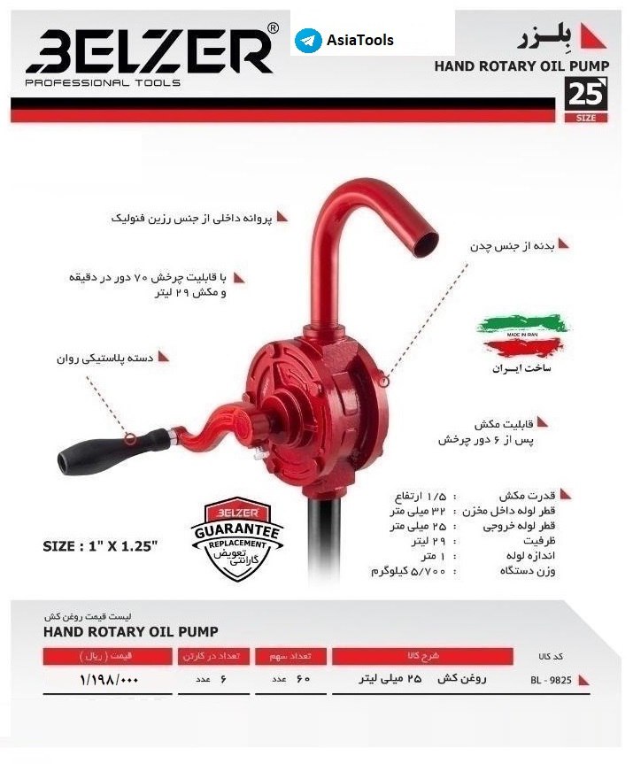 رادمان ابزار آسیا" روغن کش بلزرBELZER 