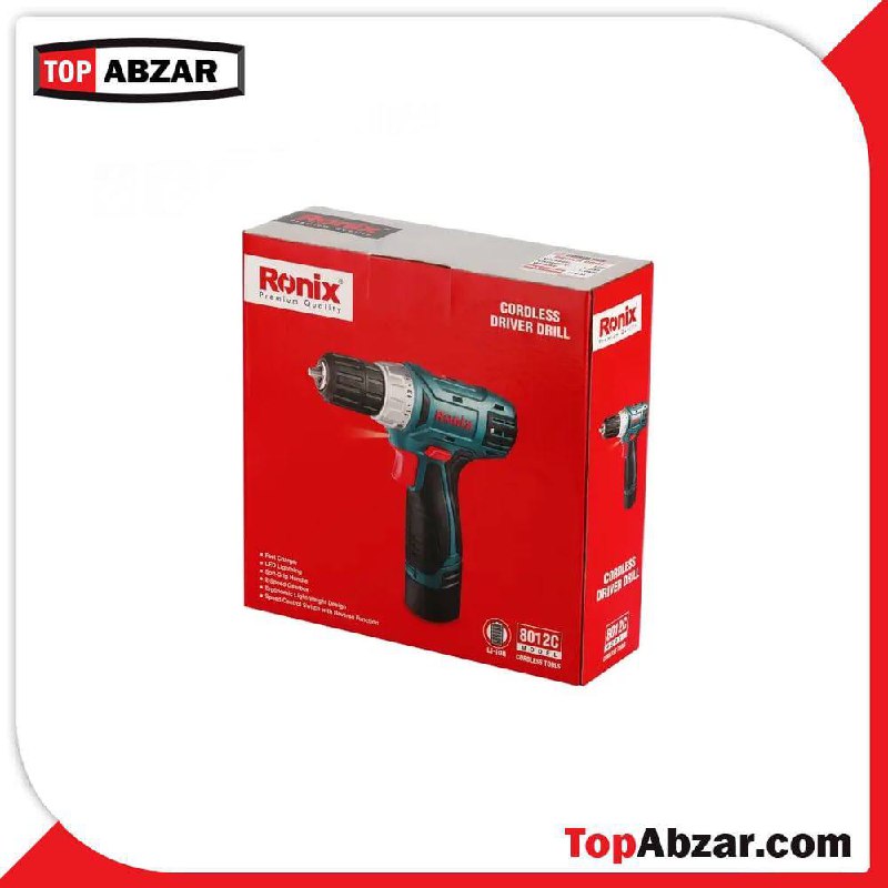 ⭐️ پیچ گوشتی چکشی شارژی ۱۲ ولت رونیکس مدل 8012C