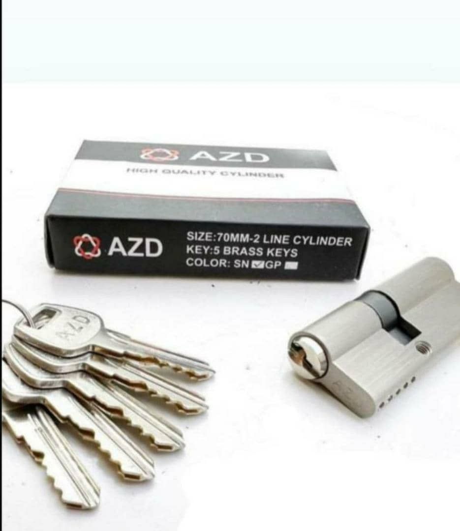 سیلندر 7 دوشیار AZD کلید دوشیار برنجی رنگ ساتن طلایی کارتن 120 عددی آدرس : تهران--خیابان امام خمینی 