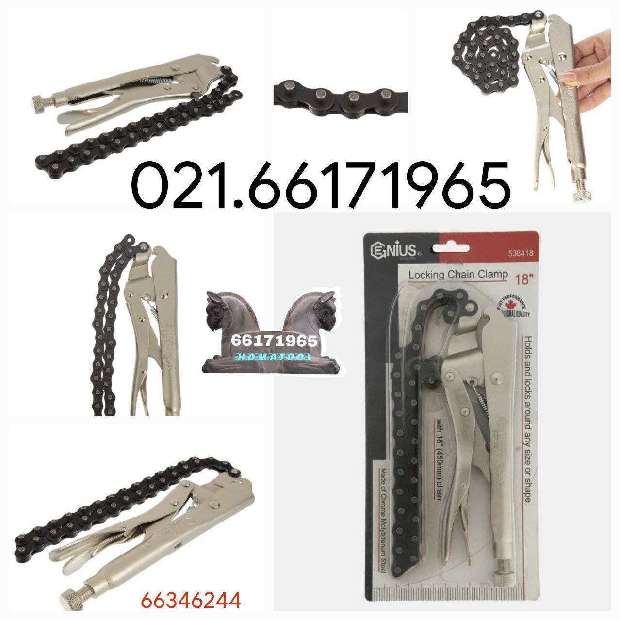 انبر قفلی فیلتر باز کن زنجیر 18اینچ و بدنه 9 اینچ جنیوس GENIUS 538418