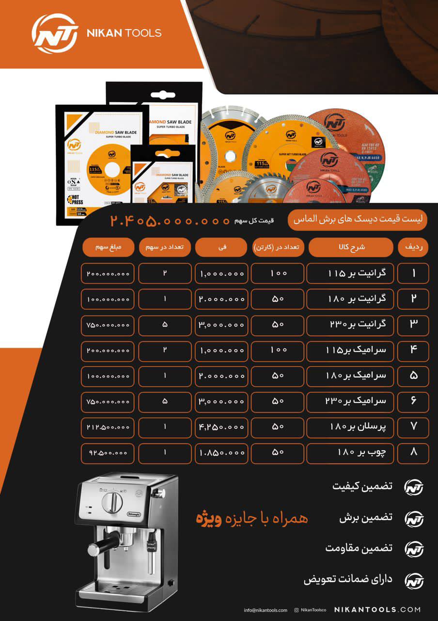 فروش ويژه ديسك برش الماسNT تنها وارد كننده برند NT در ايران سراميك , گرانيت ,پرسلان بر و چوب برNT كي