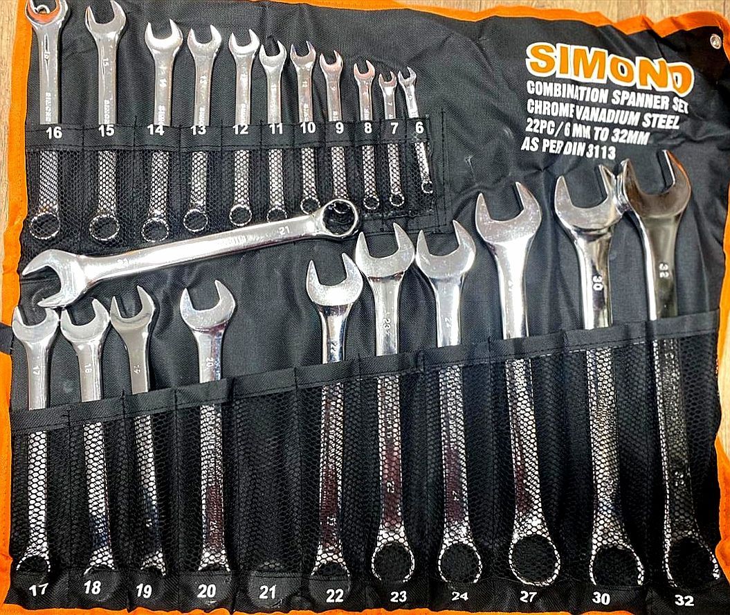 آچار یکسر 22عددی کیفی استیل SIMOND 