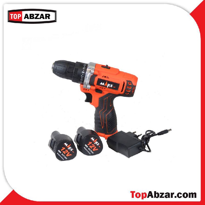 ⭐️ دریل شارژی ۱۲ ولت دو باطری مکس 