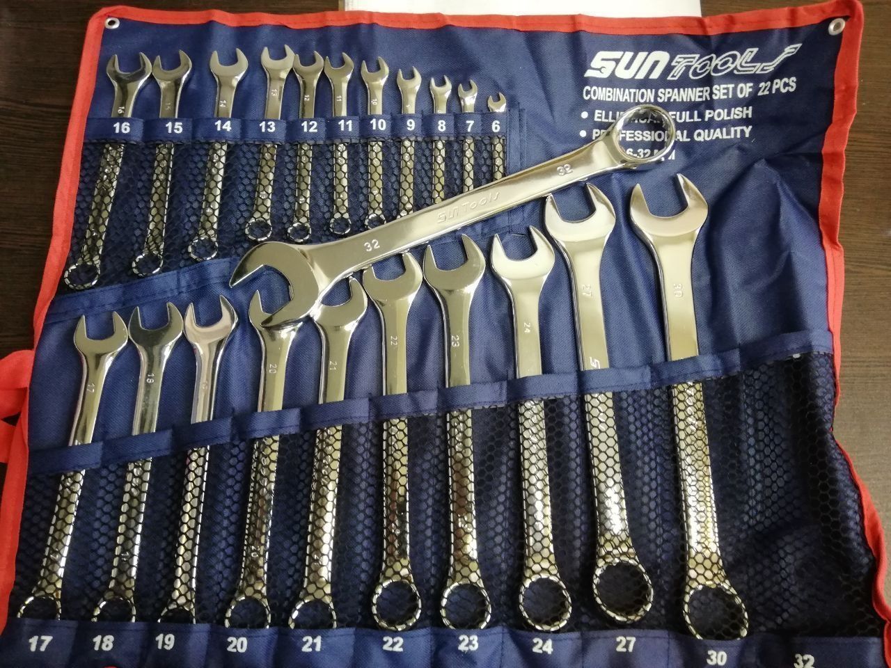  آچار یکسررینگ ٢٢ عددی کیفی اعلاء SUN