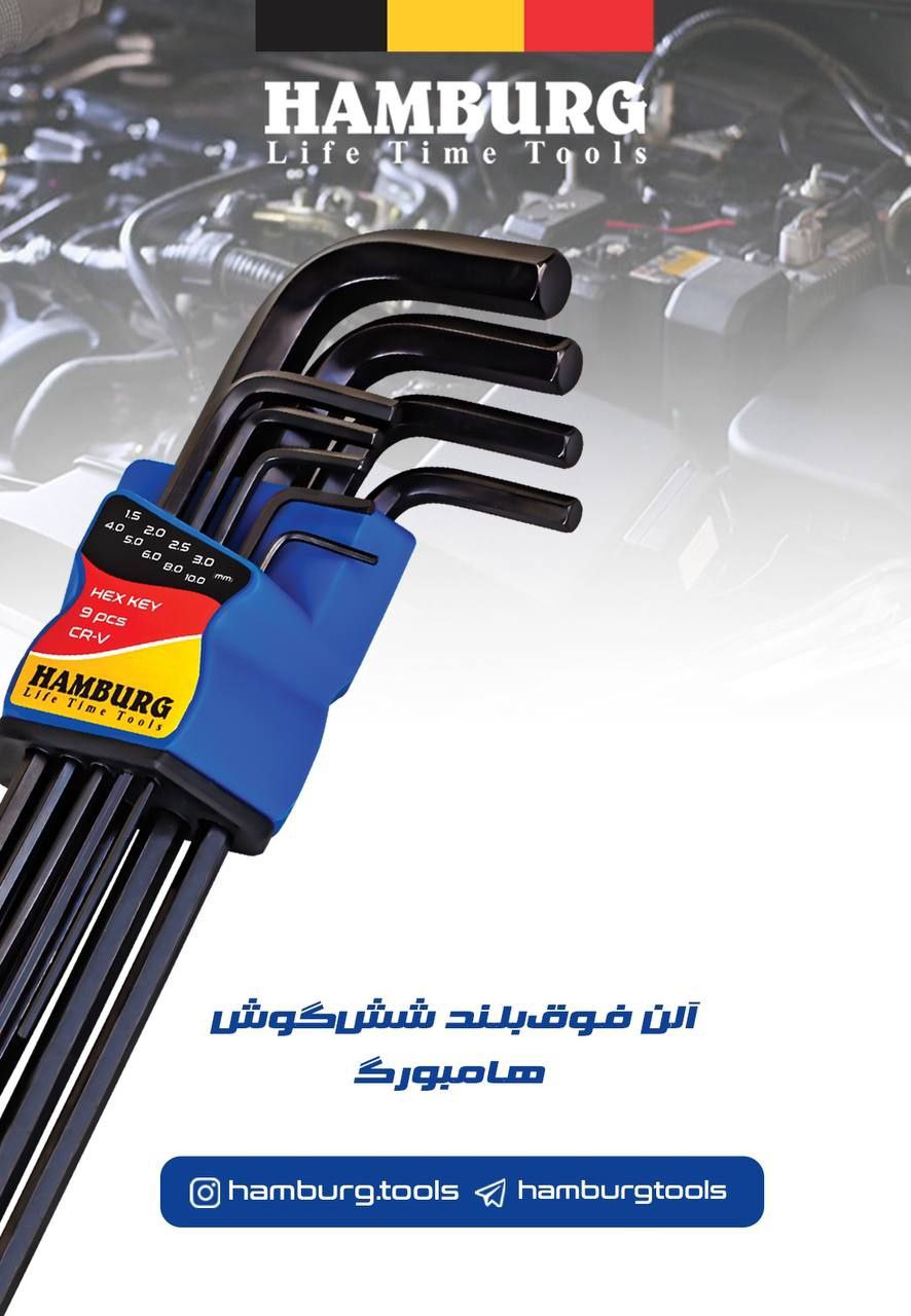  آلن های سری فوق بلند شش گوش حرفه ای هامبورگ در حال توزیع می باشد.