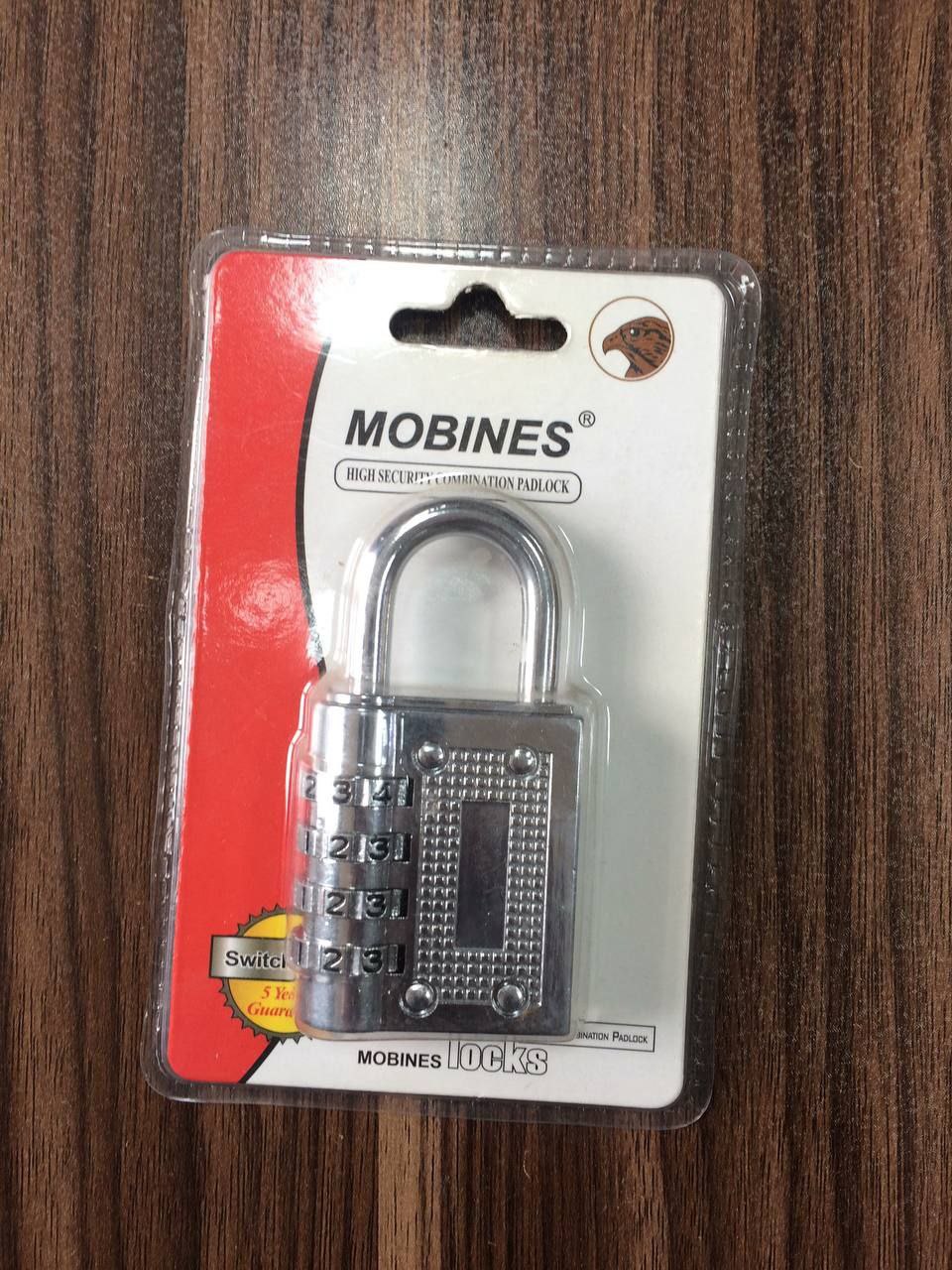قفل آویز ۴۰ رمزدار مبینس MOBINES کارتن ۱۲۰ عدد