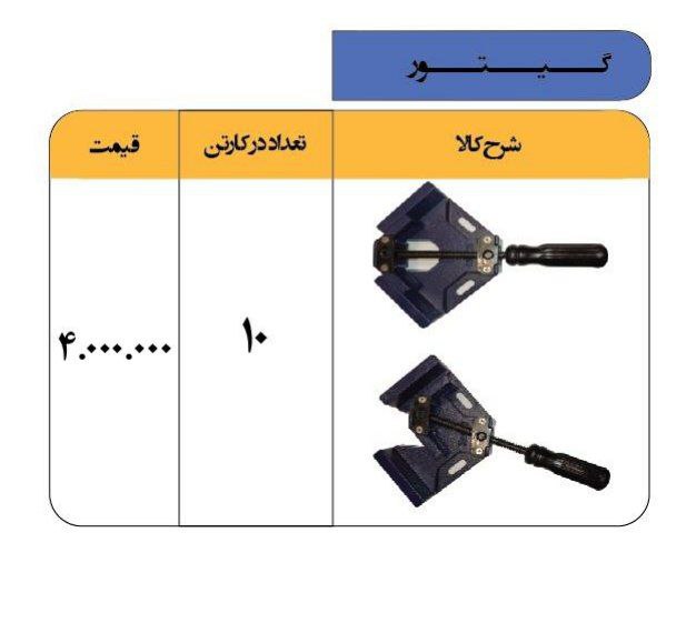 گیره گونیا گیتور. پخش عمده و تکی