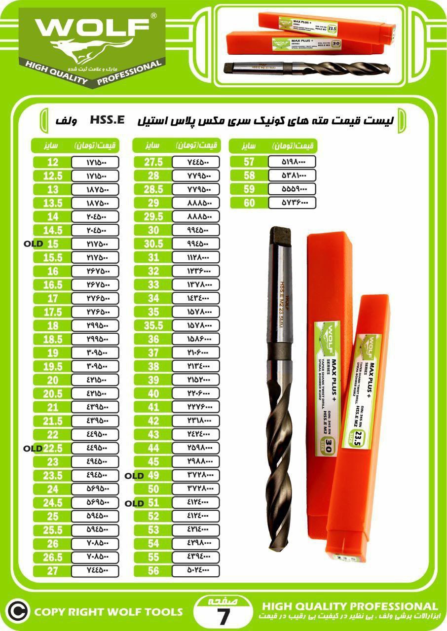  مته کونیک سری مکس پلاس 
