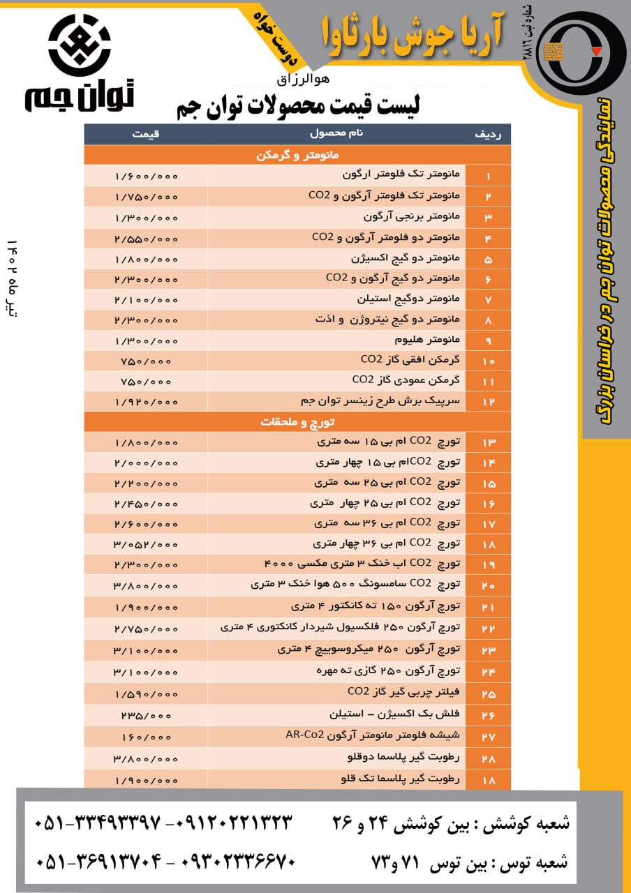 🟪#لیست_قیمت_توان_جم