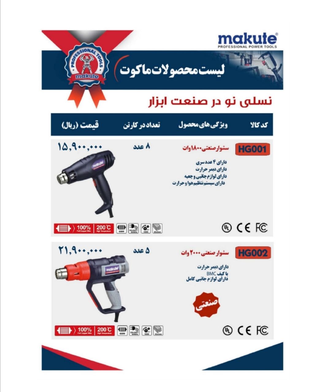  سشوار صنعتی با کیفیت makute