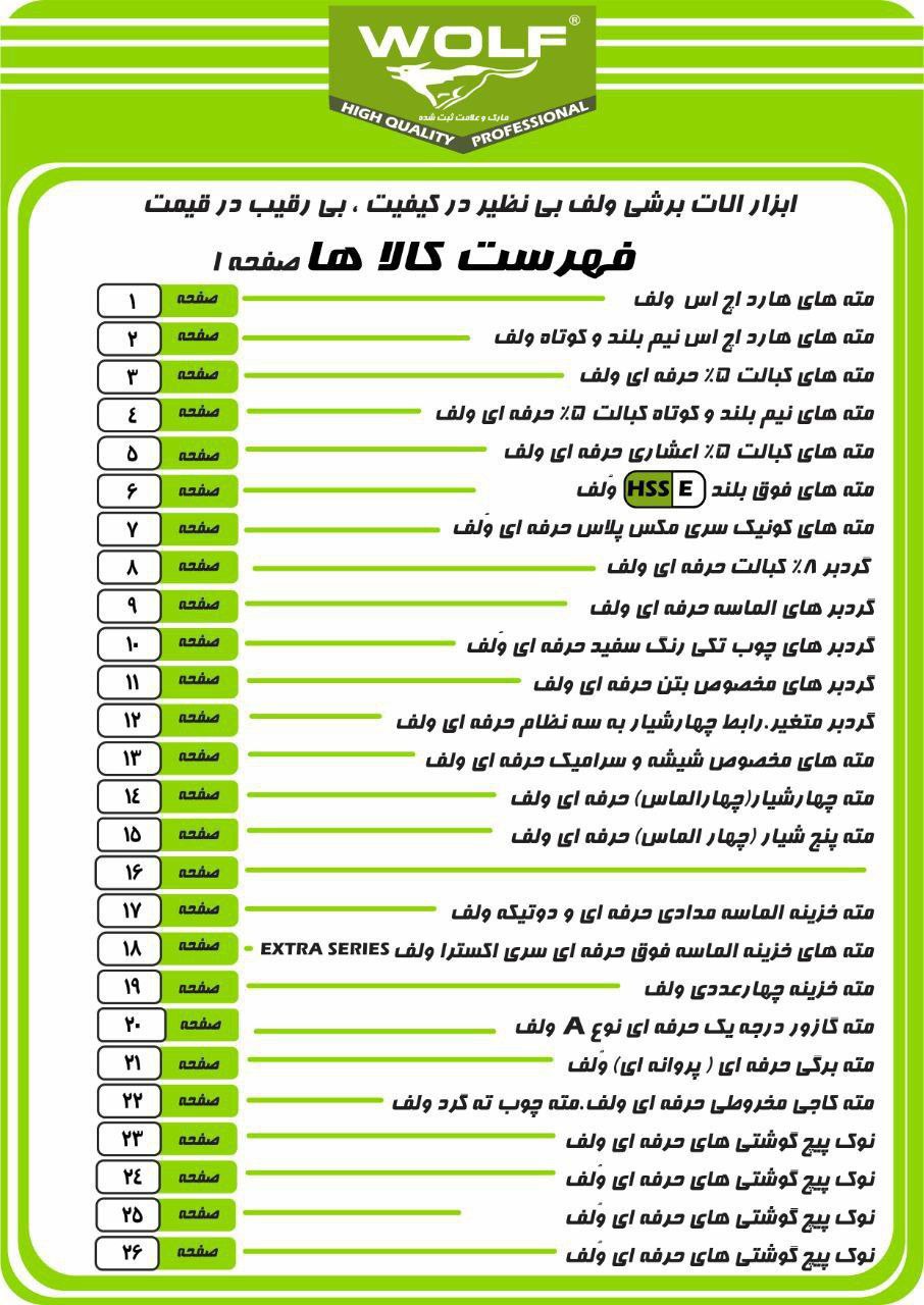  محصولات ولف
