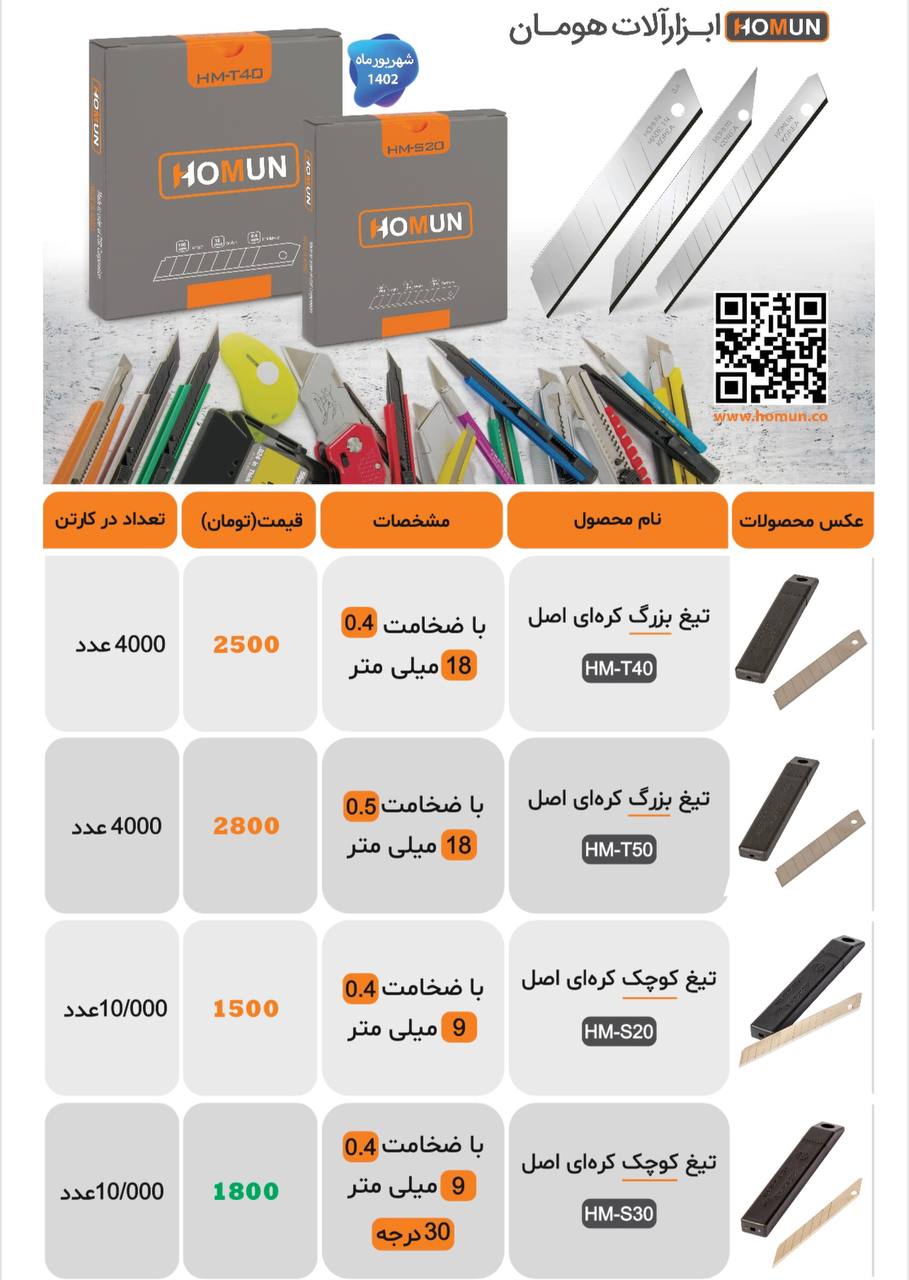 پخش تیغ و کاتر 