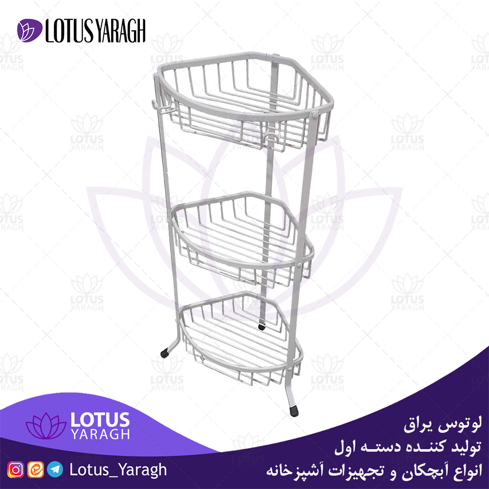  قفسه حمام آلومینیومی ضد زنگ لوتوس