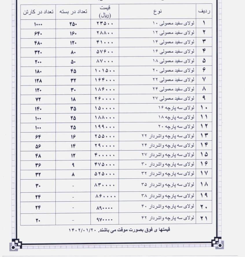 نمایندگی پخش لولا جوشي ایده ال ٢پارچه سه پارچه و سفارشي بلند کانال واتس اپ: https://chat.whatsapp.co