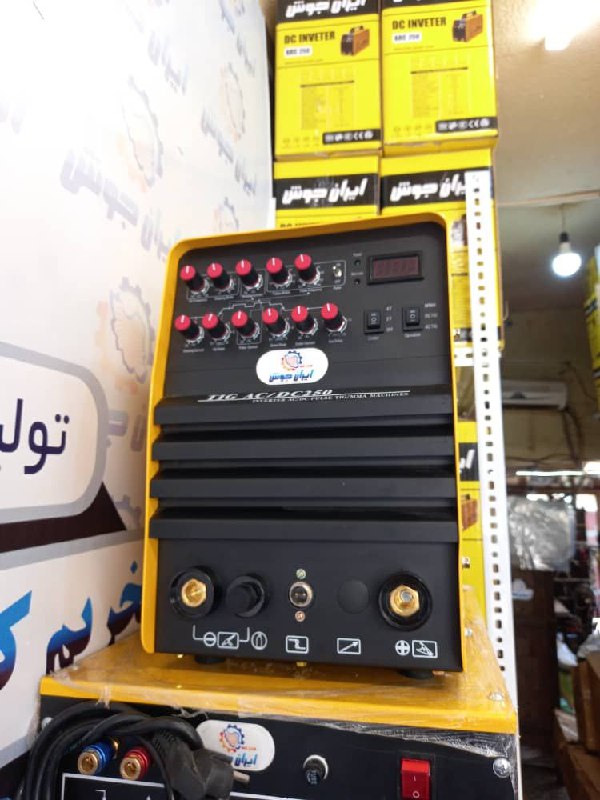  دستگاه جوش اینورتر آرگون acdc تکفاز ۲۵۰آمپر ۱۱ولوم آپشنال 