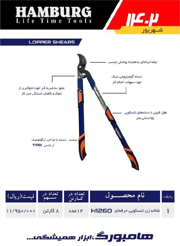 شاخه زن دسته تلسکوپی هامبورگ