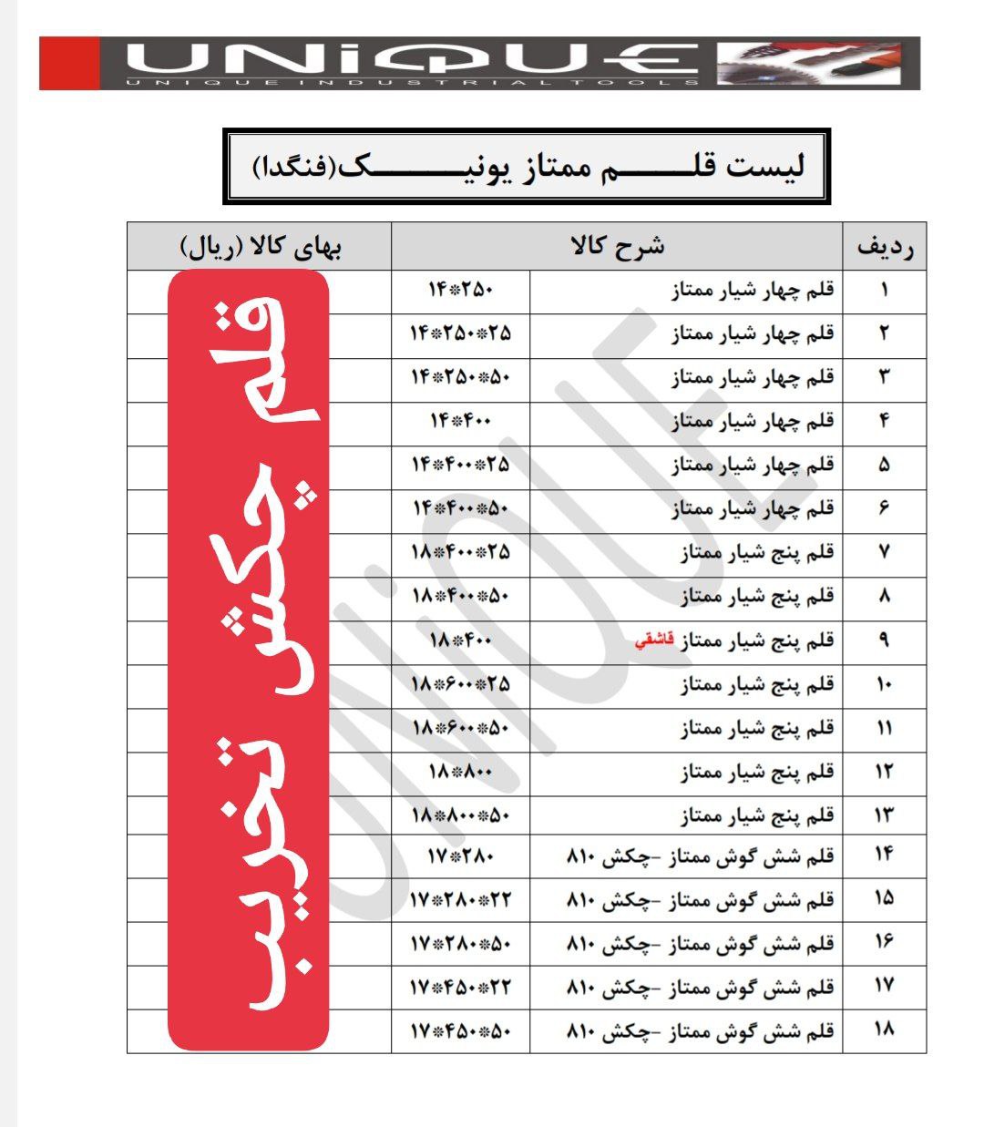 قلم چکش تخریب یونیک 