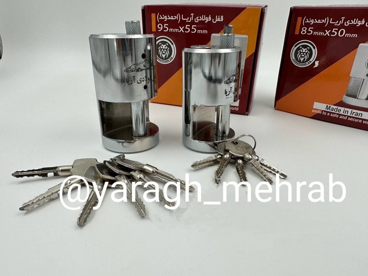 لیست قیمت محصولات قفل آریا انواع قفل کتابی و استوانه ای ضد برش،ضد اسید دارای تاییدیه نیروی انتظامی ش