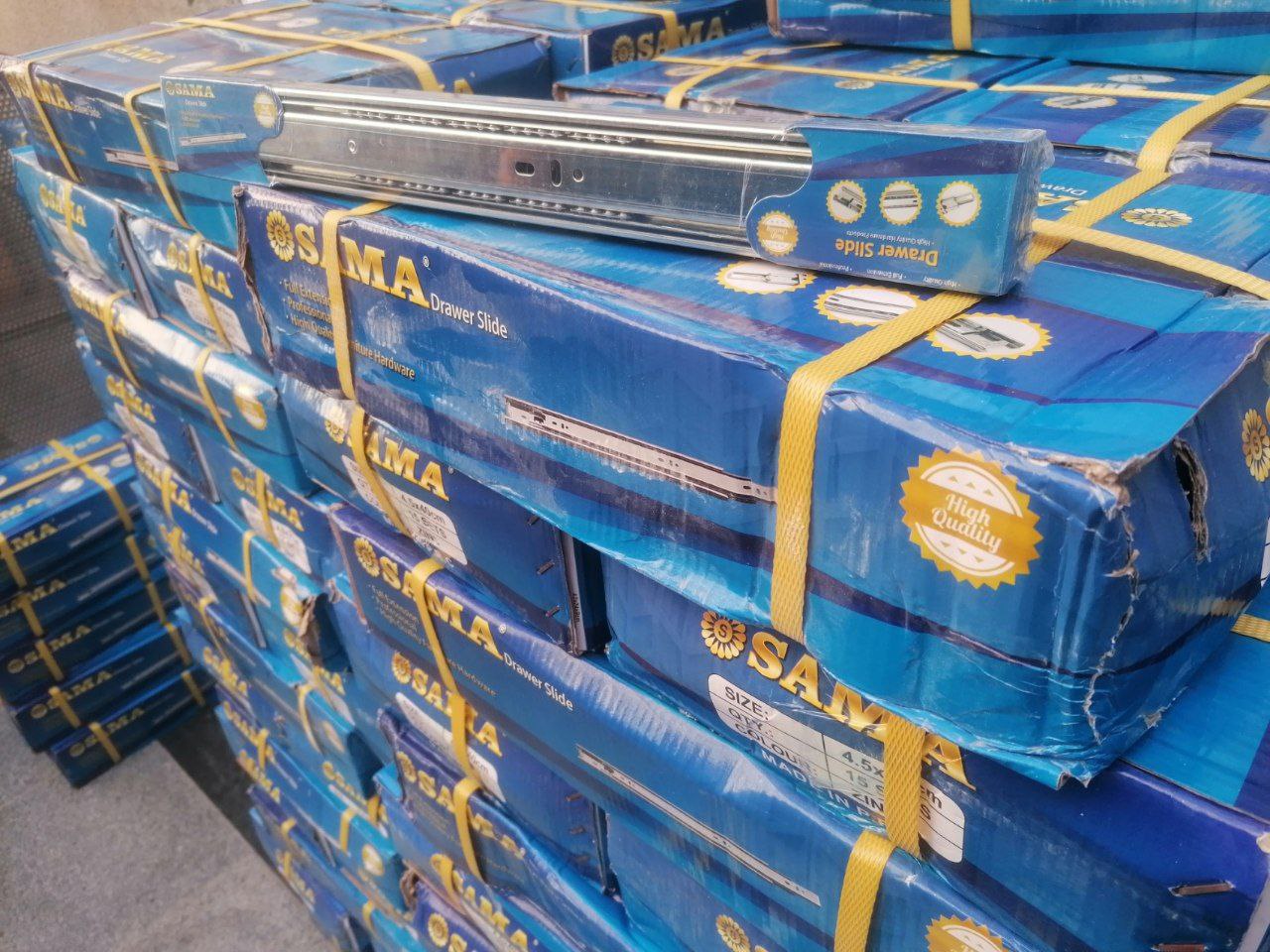 ریل سه تیکه چینی عرض 4.5 مارک (SAMA) دوسرپک، چهار ساچمه