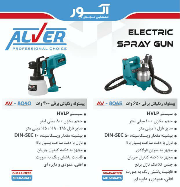 پیستوله رنگ برقی آلور