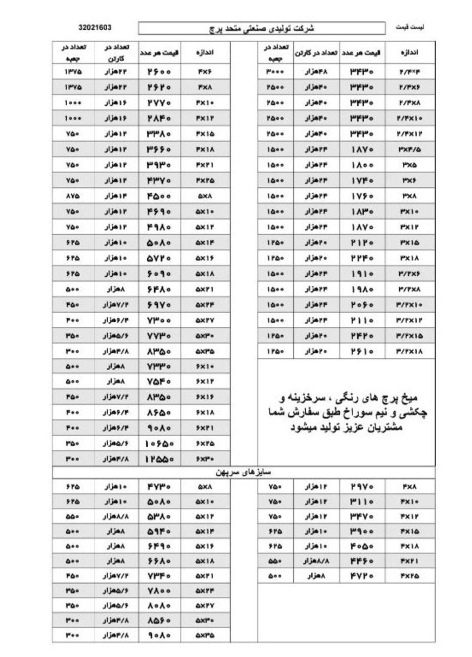 میخ پرچ متحد پرچ