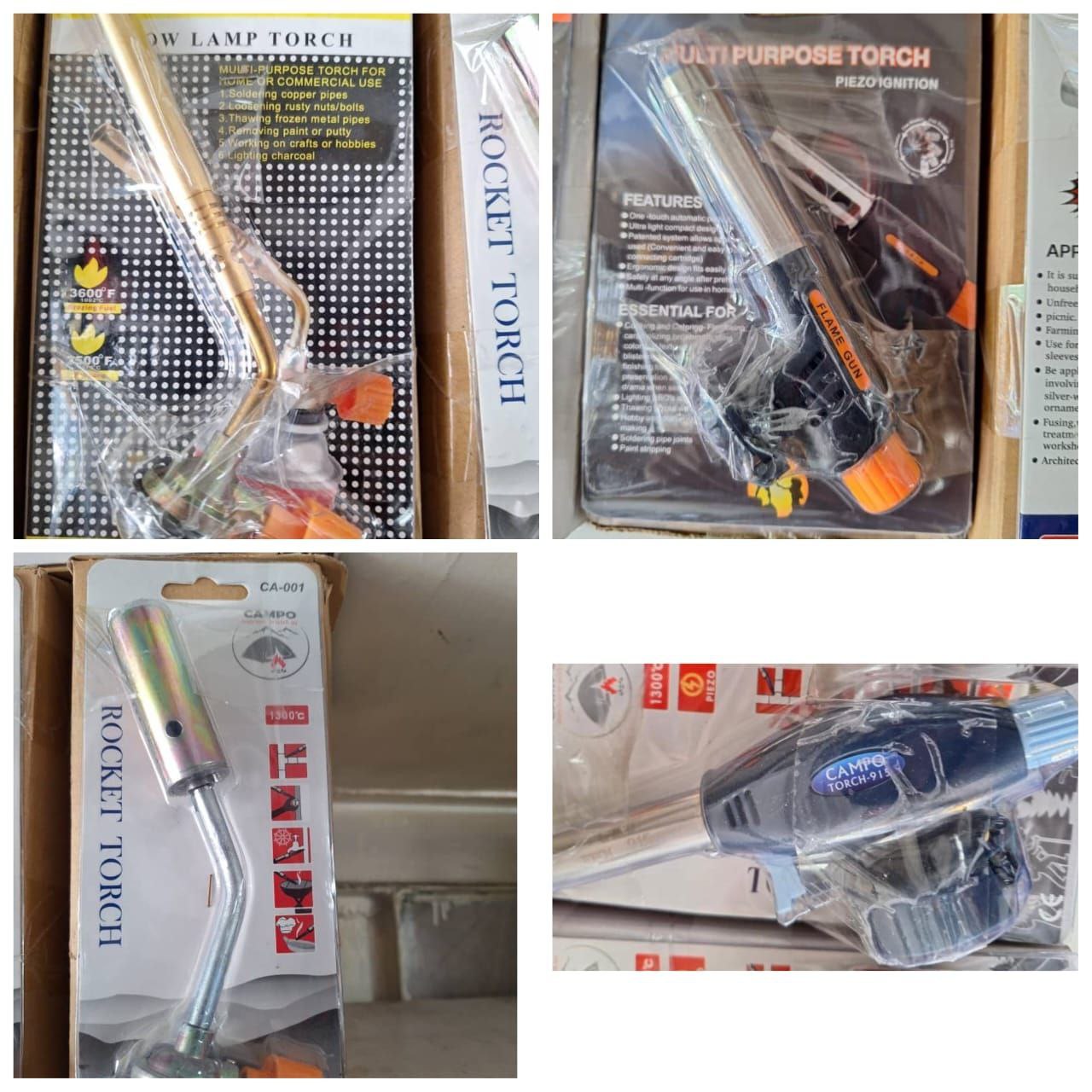 انواع تورچ فندک دار،برنجی