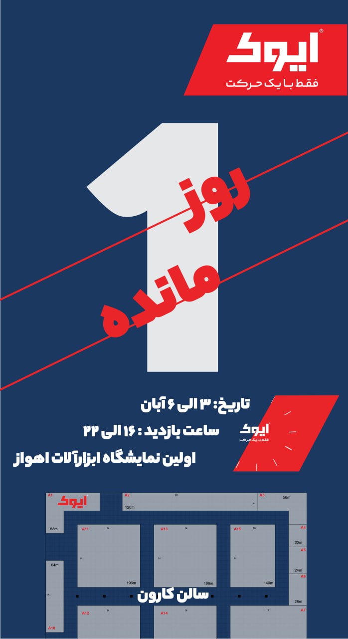 حضور ایوک اینبار در اهواز. دومین نمایشگاه بین المللی ابزارآلات در کشور