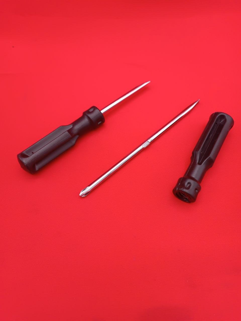 پیچ گوشتی دو طرفه دسته مشکی 