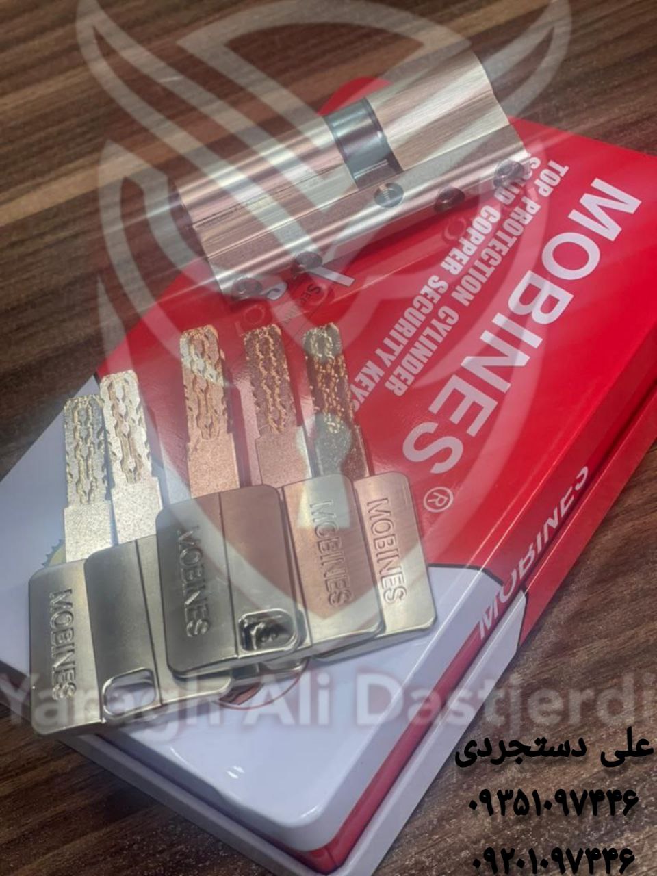 سیلندر ۷ سانت تمام برنج آلنی کلید ضد سرقت مبینس MOBINES کارتن ۶۰ عدد