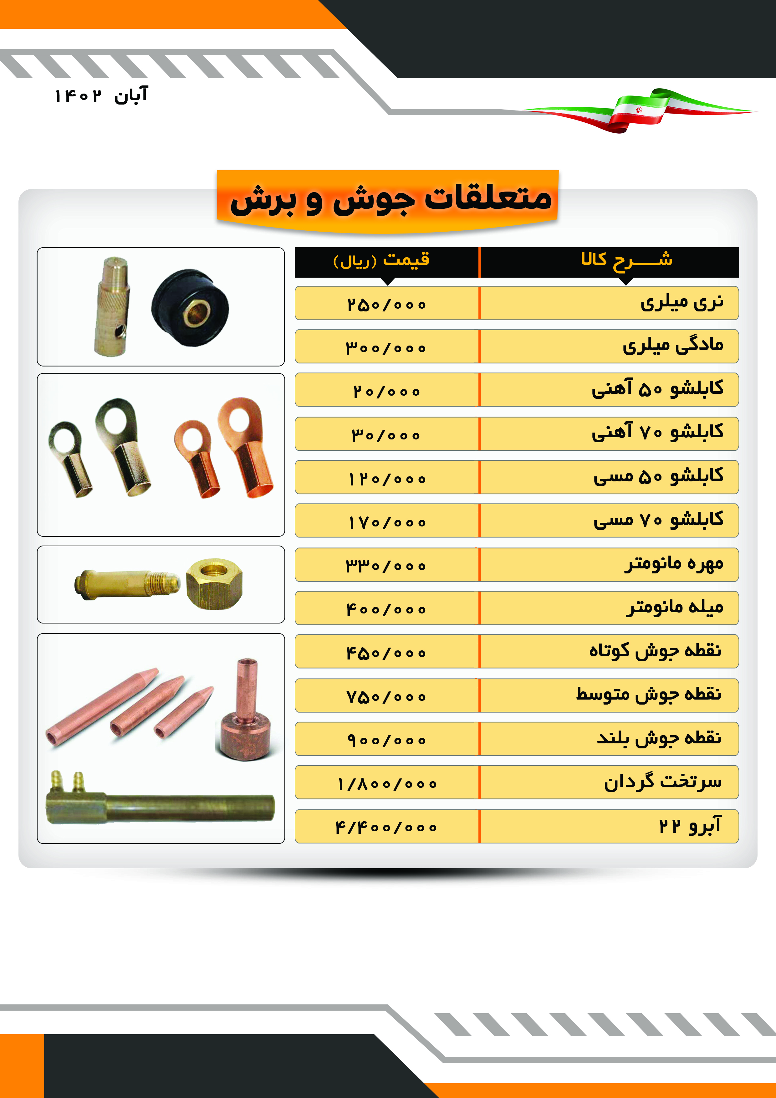 متعلقات جوش برش
