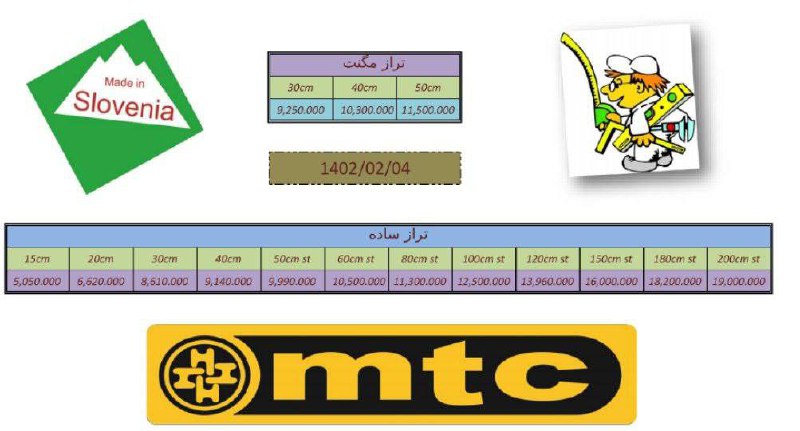 لیست قیمت تراز های ام تی سی