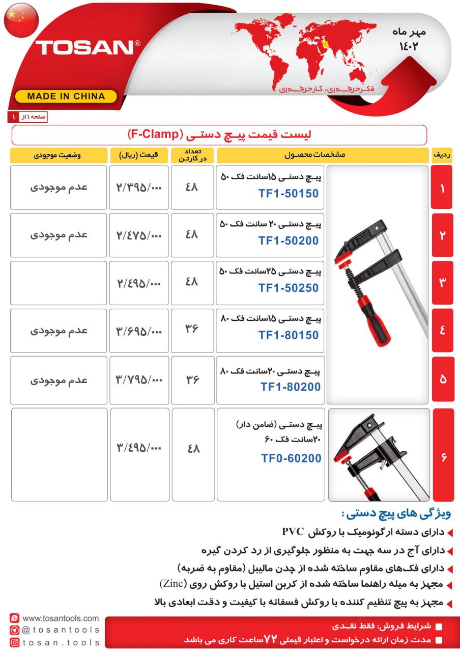 پیچ دستی توسن