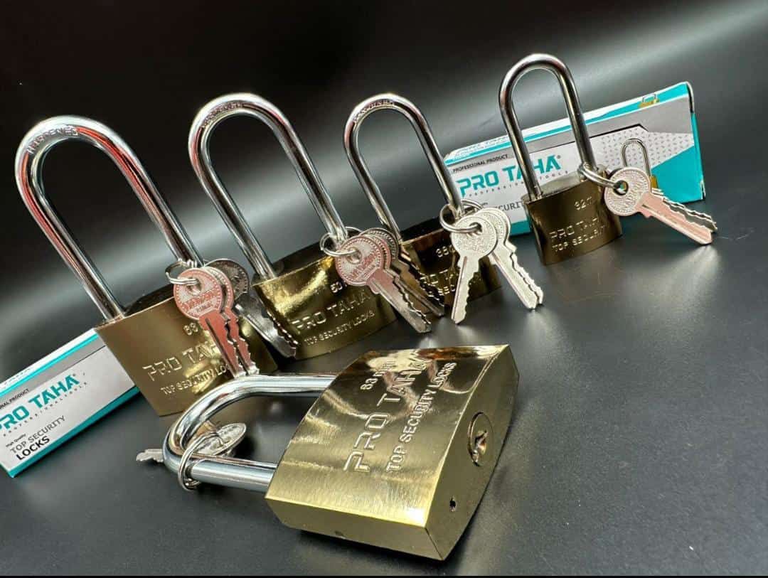  قفل آویز پایه بلند پرو طاها سایز 32=38=50=63 🟡 کیفیت عالیییی کارتن ها 240 و 120 و 60 عددی آدرس : ته