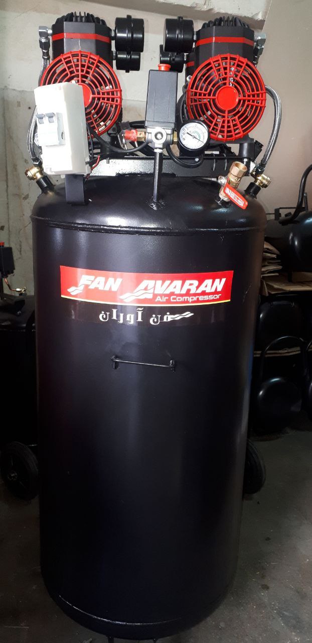 کمپرسور ۲۰۰ لیتری سایلنت بدون روغن با موتور۱۶۰۰ وات توربو