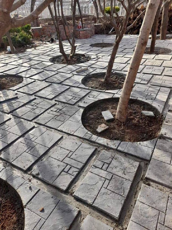 چیدمان سنگ مصنوعی طرح پارسه در ابعاد ۶۰*۴۰