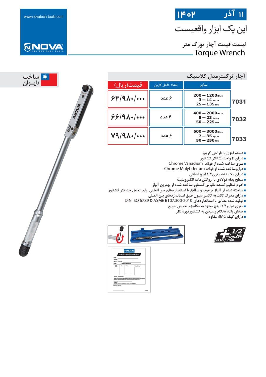 آچار ترکمتر نووا