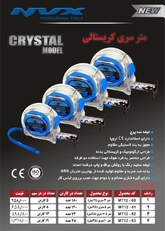  مترهای نشکن کریستالی 