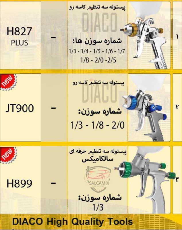 پیستوله های دیاکو و سالکامیکس