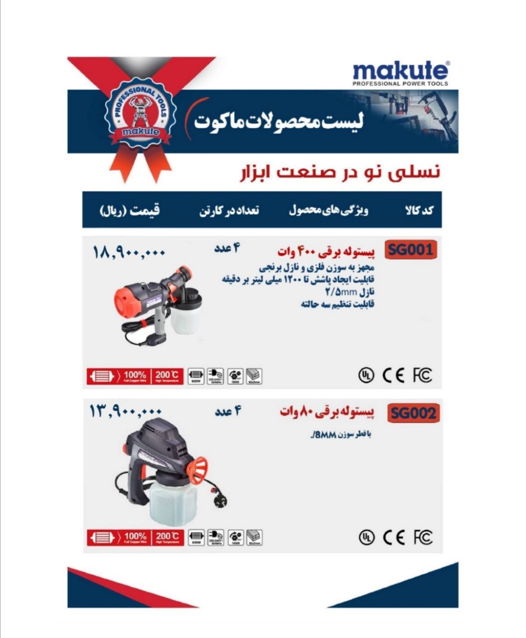  پیستوله های برقی حرفه ای Makute (ماکوت)