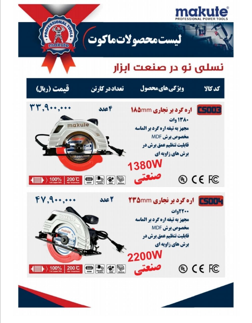  اره های گردبر ماکوت