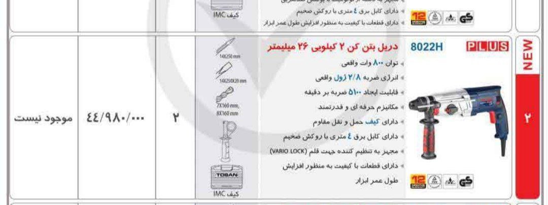 بتن کن ۳کیلویی ۸۰۲۲توسن 