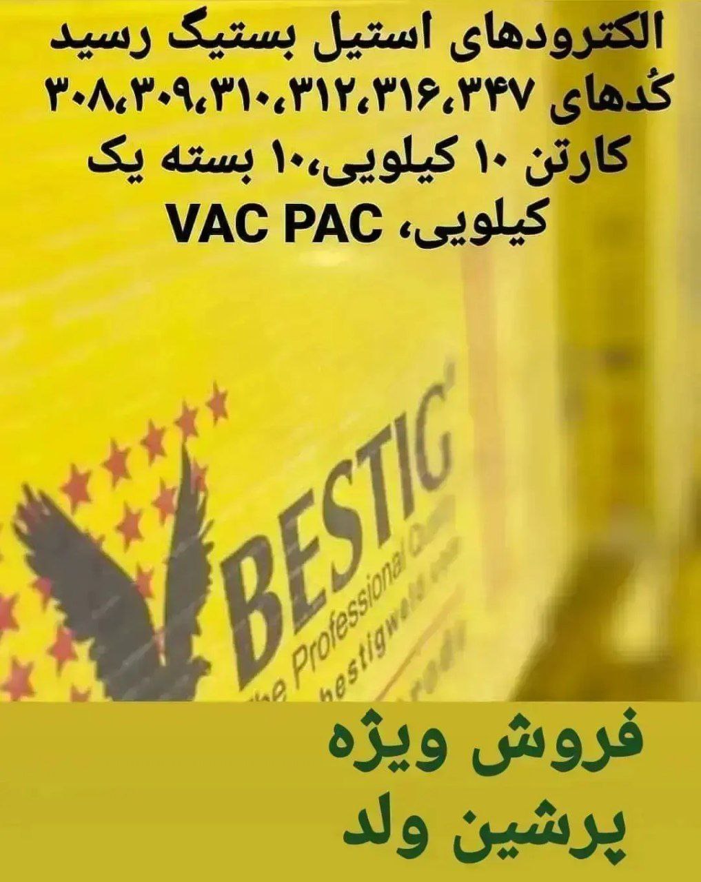 فروش الکترود استیل بستیگ BESTIG