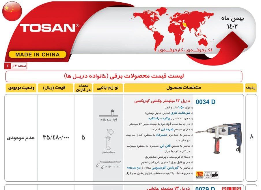  دریل ۰۰۳۴ توسن 