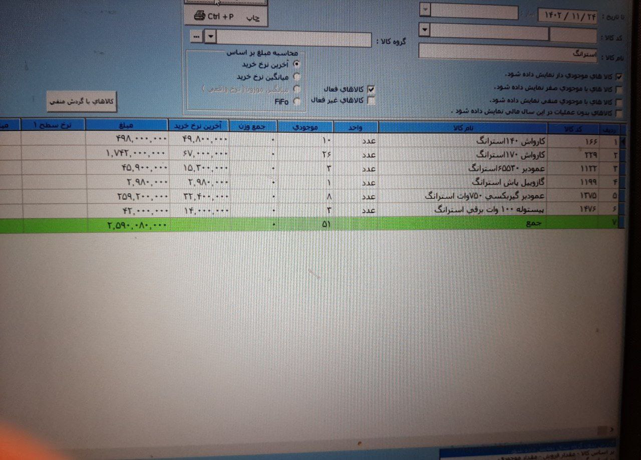 موجودی بار استرانگ