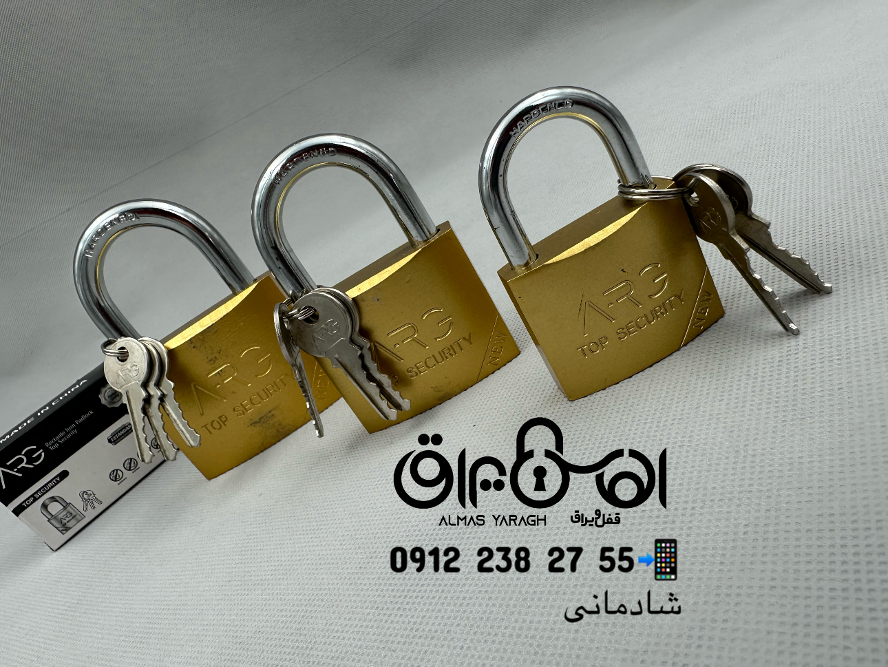  ⭐️قفل آویز طلایی ارگARG⭐️ سایز۳۲-۳۸-۵۰-۶۳-۷۵ میله ضخیم،وزن سنگین،پولک برنج کانال واتس اپ: https://c