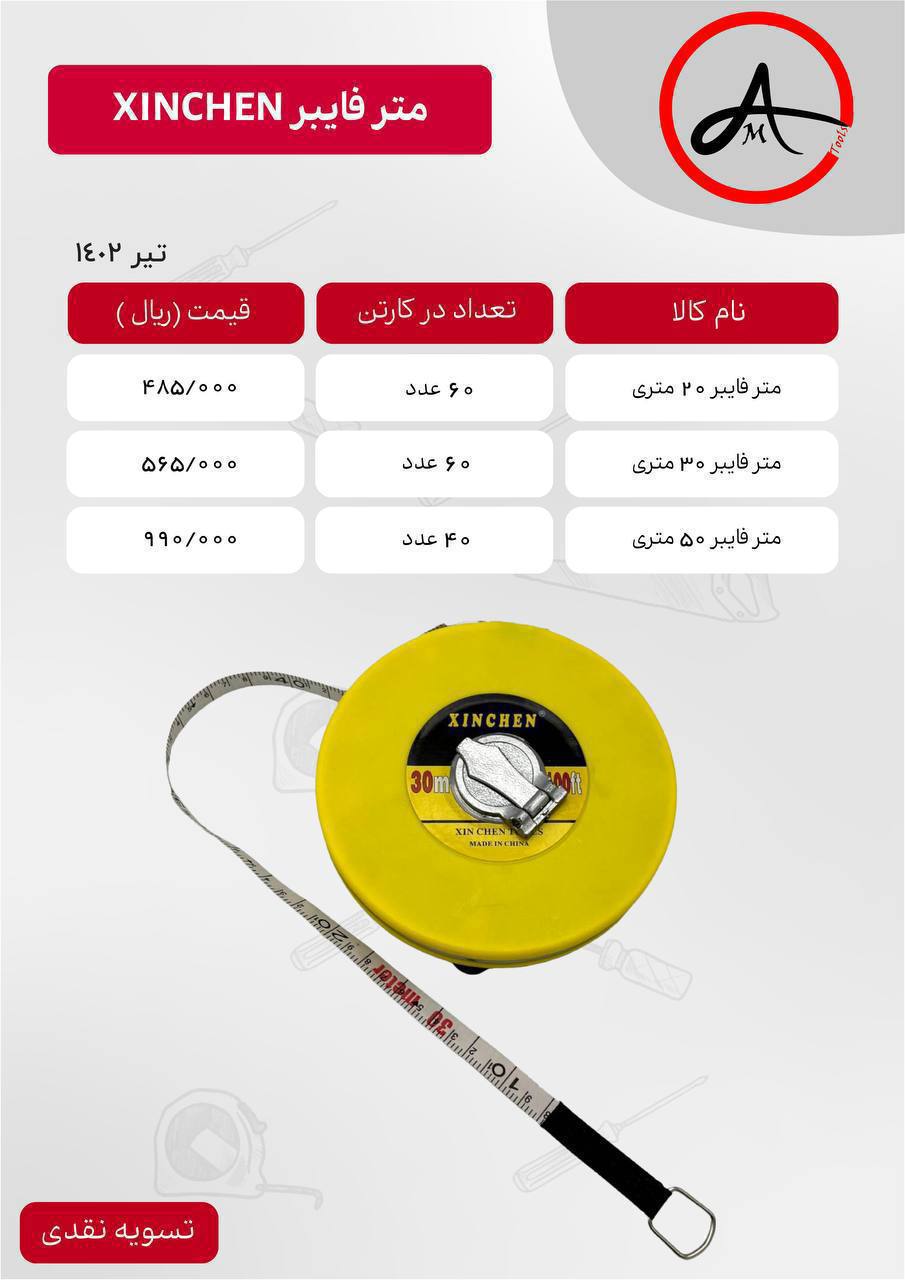 لیست قیمت متر فایبر XINCHEN
