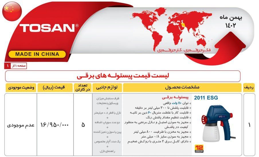 پیستوله برقی ۲۰۱۱ توسن 