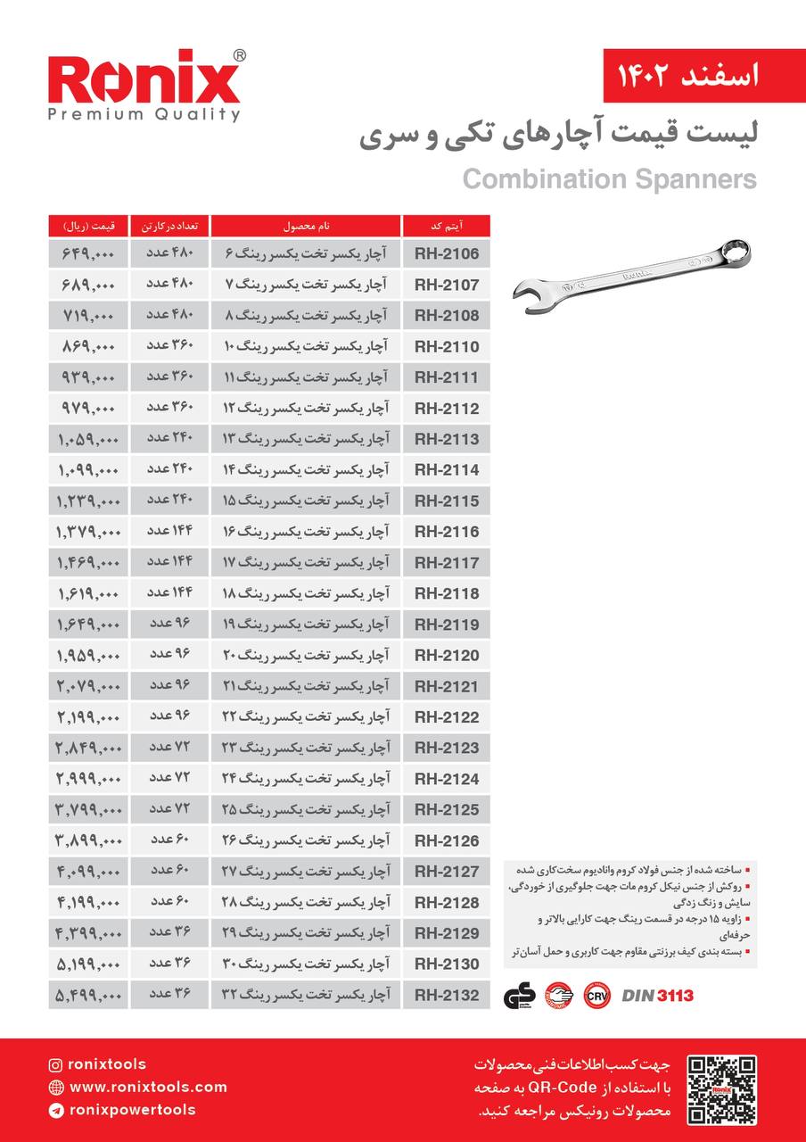 لیست قیمت اسفند ماه 1402