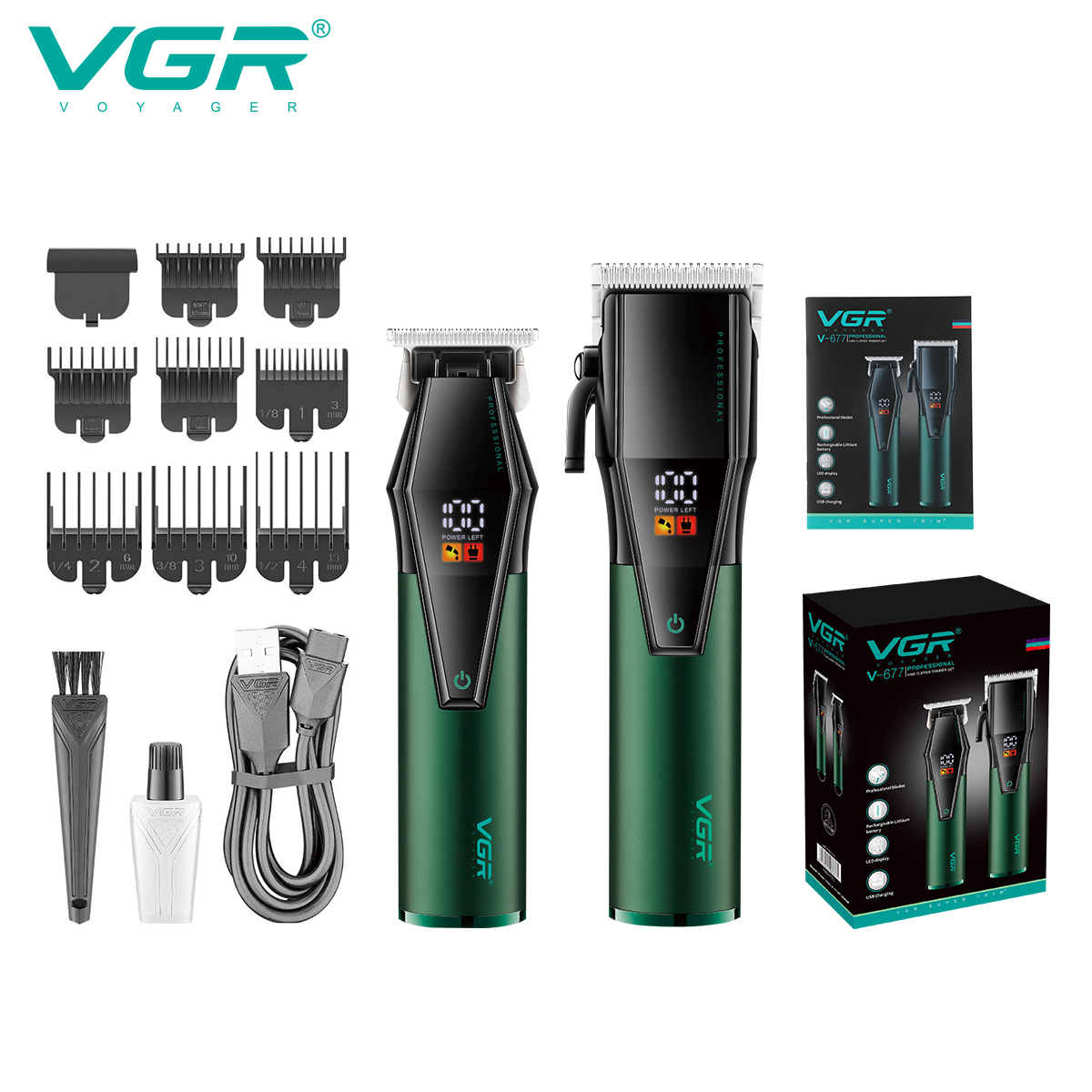 ست ماشین اصلاح موی صورت و بدن وی جی ار مدل V-677